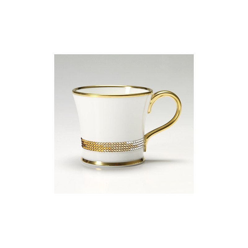 Kubek do kawy z kryształkami Swarovskiego (Topaz)