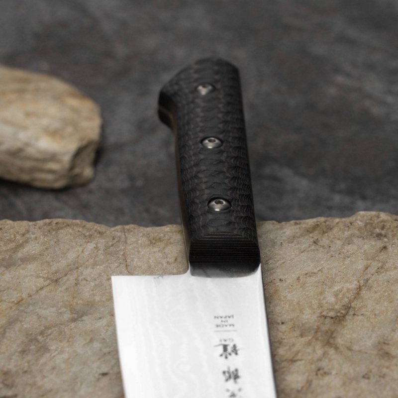 Nóż szefa Tojiro Gai VG-10 Damascus 18 cm micarta kuty