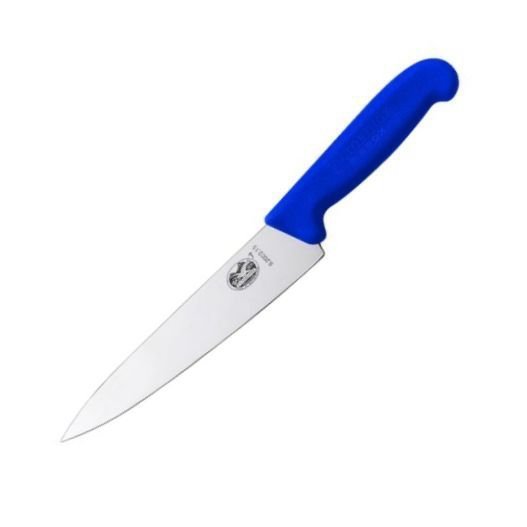 Nóż kuchenny Victorinox Fibrox - Antypoślizgowa rękojeść, zabezpieczenie palca, do mięsa - 15 cm - 5.2002.15