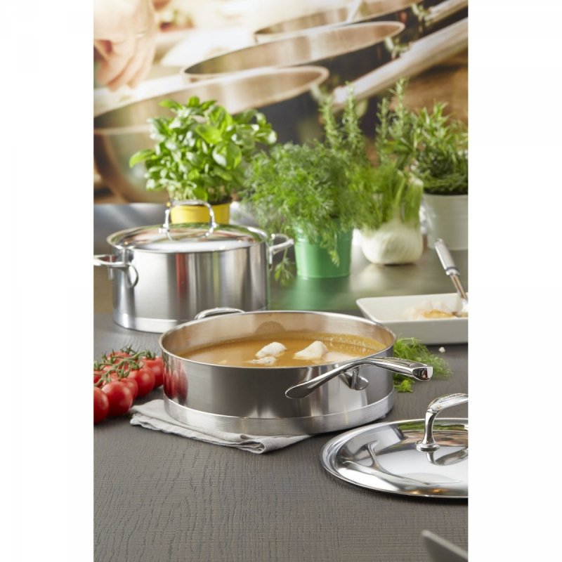 Patelnia Głęboka 2H Z Pokrywką 24 Cm Atlantis 7 Demeyere