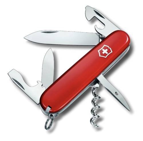 Scyzoryk Victorinox Spartan - Wytrzymały, z korkociągiem i otwieraczem do puszek, do codziennego użytku - 91 mm - Czerwony