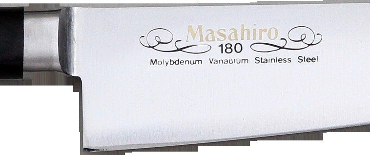 Nóż Masahiro BWH Santoku 17 cm black pakkawood MBS-26