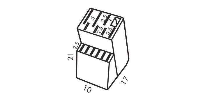 Blok na noże WOODY Tescoma, drewno kauczukowe, na 13 noży