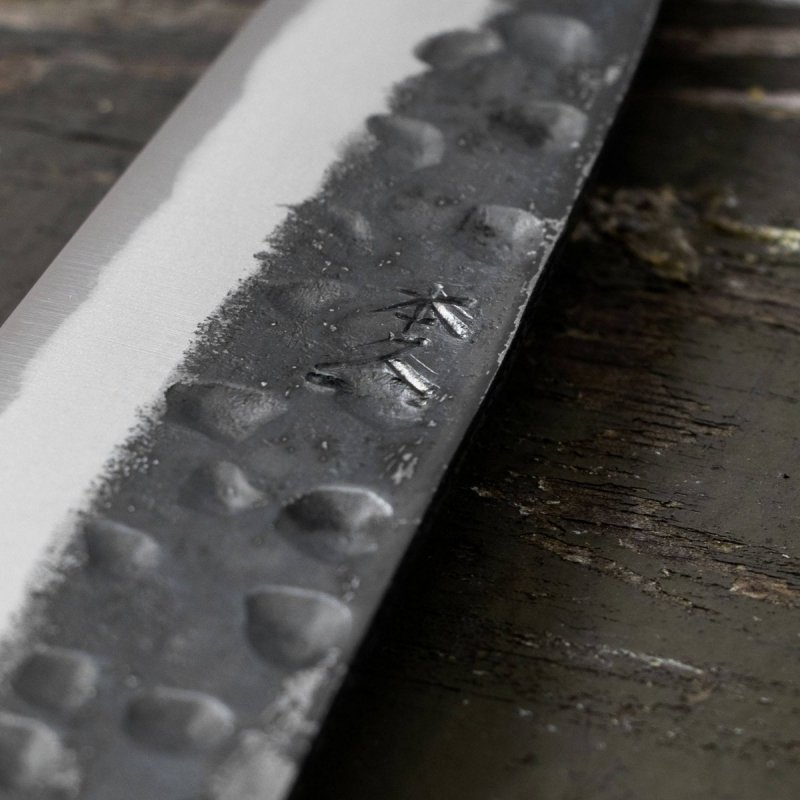 Motokyuuichi Shirogami#2 Hammered Nóż uniwersalny 18 cm