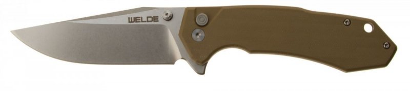 Welde nóż składany D2F64 brązowy