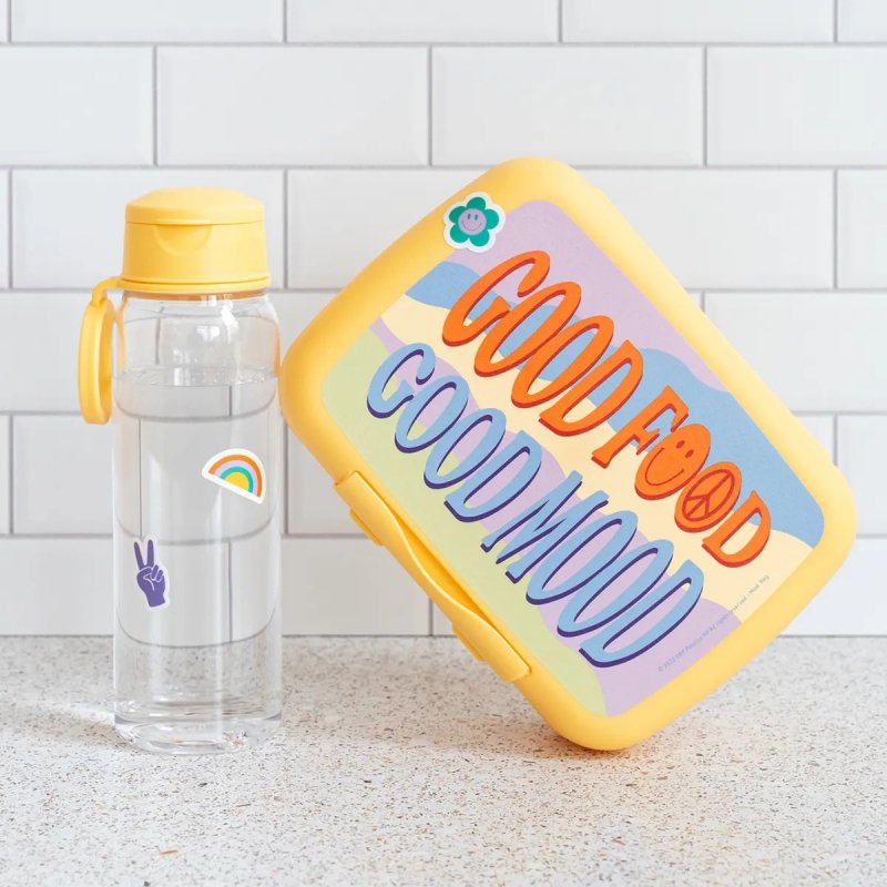 Amuse Butelka na wodę 500 ml z uchwytem Flower Power