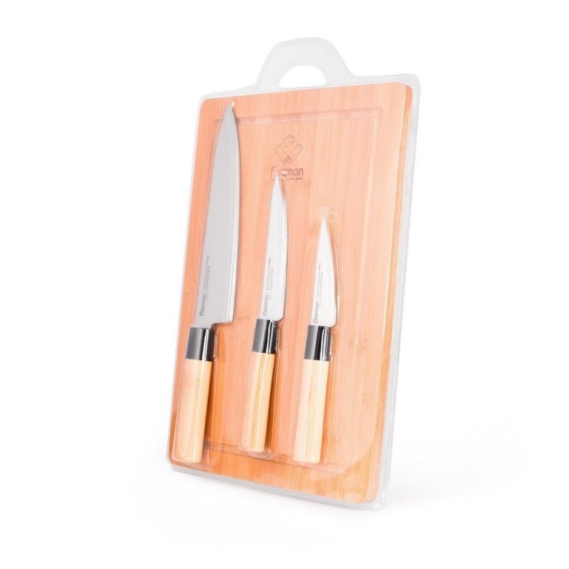 Fissman Zestaw Noży Z Deską, 4 Szt., uniwersalny Zestaw