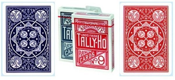 Karty Tally Ho Fan Back Czerwone