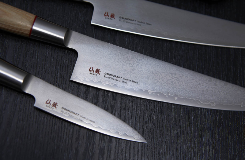 Nóż kuchenny Suncraft SENZO TWISTED OCTAGON Santoku small 143 mm