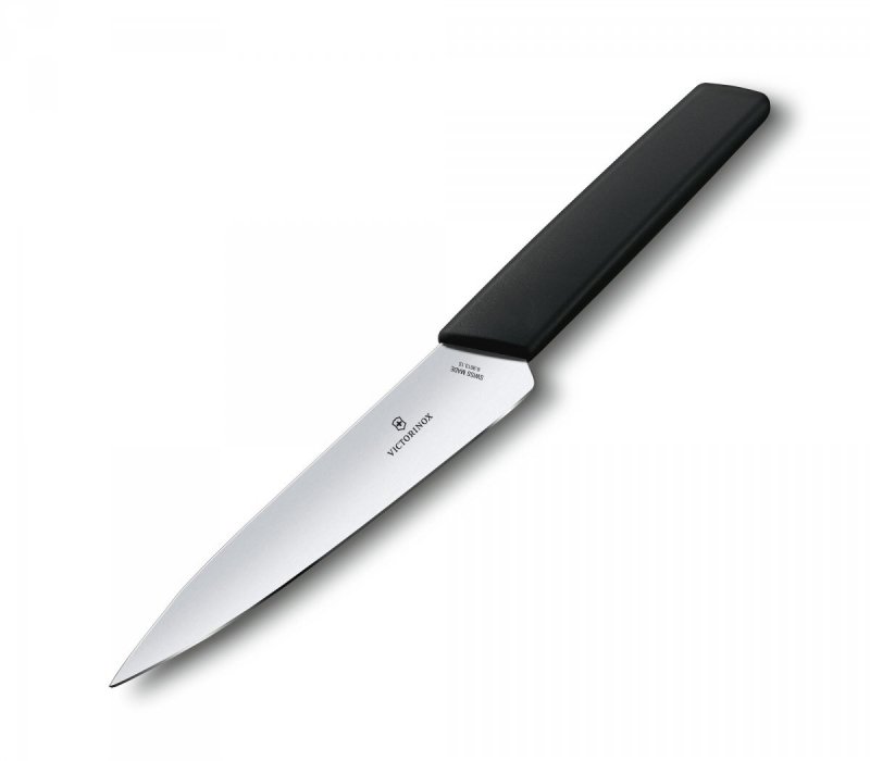 Nóż uniwersalny Swiss Modern, 15 cm, czarny Victorinox 6.9013.15B