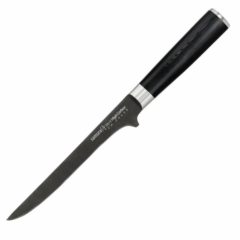 Samura MO-V Stonewash Boning / Trybownik 165mm – Stal AUS-8, Rękojeść G10