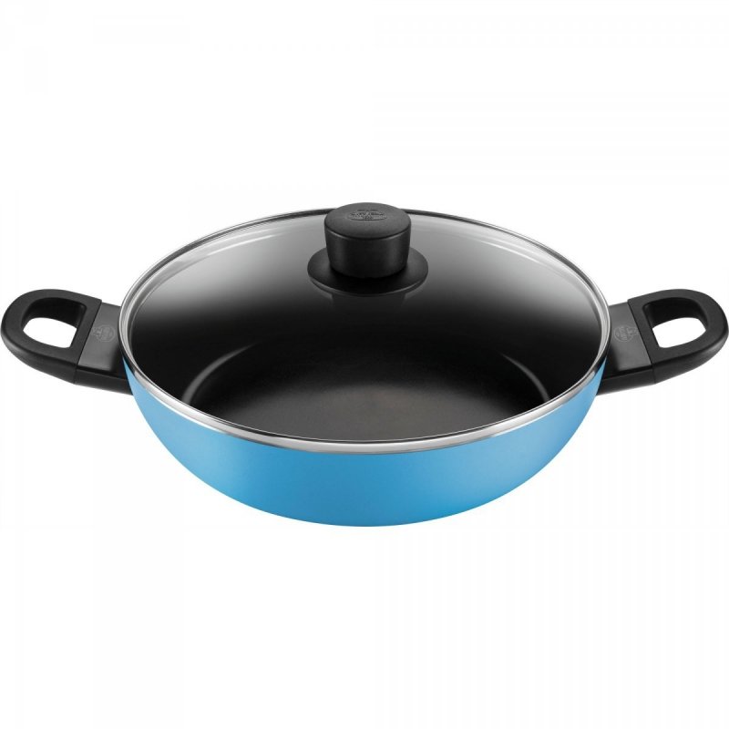 Patelnia Głęboka 2H Z Pokrywką 28 Cm Niebieska Caprera Ballarini