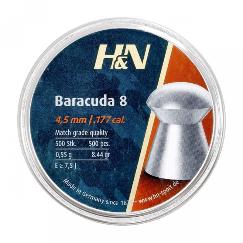 Śrut diabolo H&amp;N Baracuda 8 4,51 mm 500 szt.