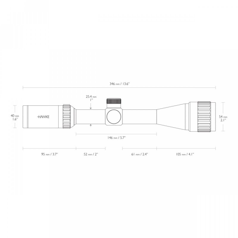Luneta celownicza Hawke Vantage 1" 4-12x40 AO Mil Dot