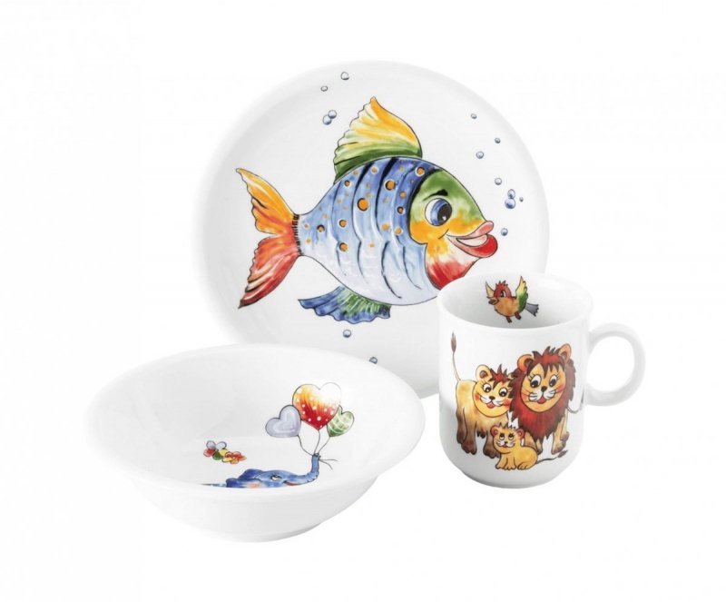 SELTMANN COLORFUL WILDLIFE Zestaw Dziecięcy (3 Elementy) Colorful Wildlife Seltman Wieden