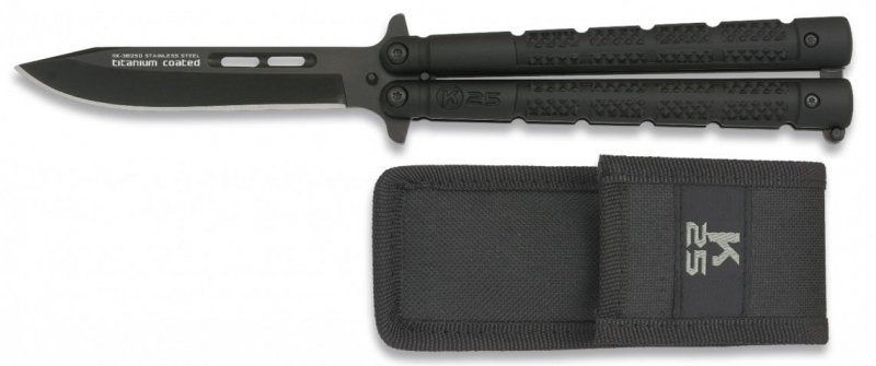Nóż motylek K25 36250 Balisong Black