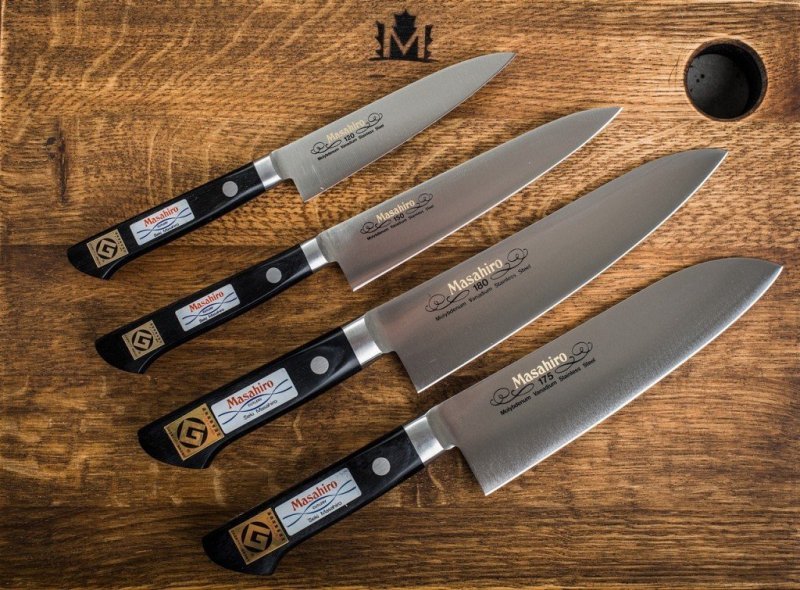 Nóż Masahiro BWH Chef 24 cm black pakkawood MBS-26 lekki