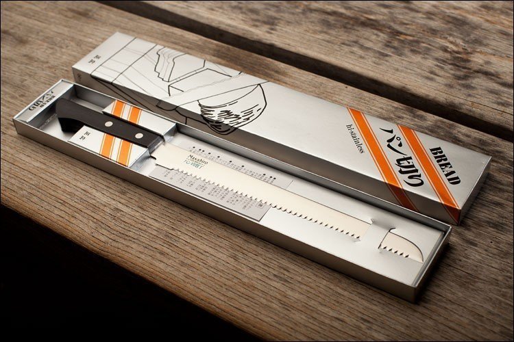 Nóż Masahiro BWH Bread 24 cm ząbkowany MBS-26 black pakkawood