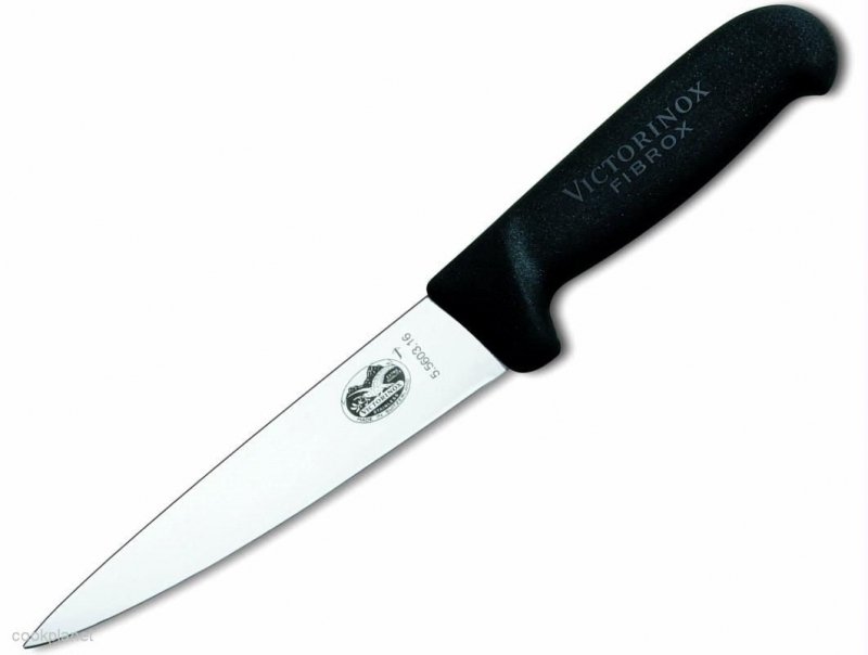 Nóż kuchenny Victorinox 5.5603.20 - Ergonomiczny nóż do krojenia, stal nierdzewna, antypoślizgowa rękojeść Fibrox - 20 cm