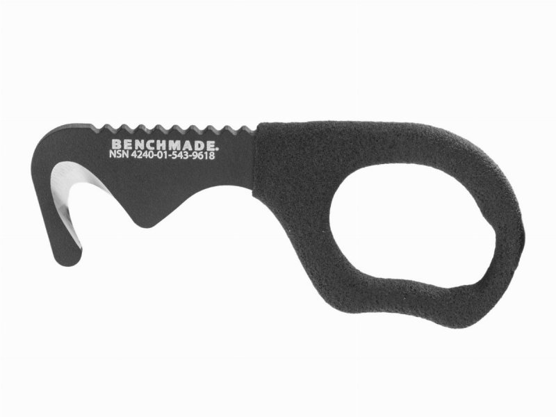 Nóż Benchmade 7BLKW Hook - Hak ratowniczy, stal nierdzewna 440C, ergonomiczny chwyt, do sytuacji awaryjnych - z nylonową pochewką - Benchmade