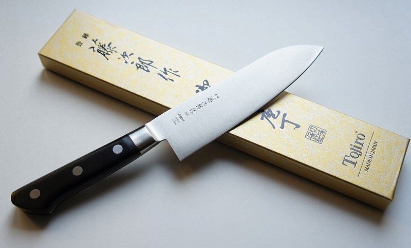 Nóż Santoku Tojiro DP3 17cm, stal VG-10, laminat 3-warstwowy