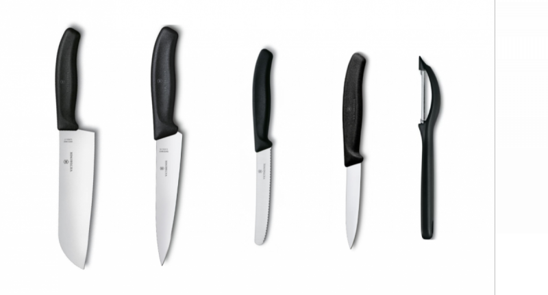 Zestaw 4 noży + obieraczka Victorinox z Blokiem Magnetycznym