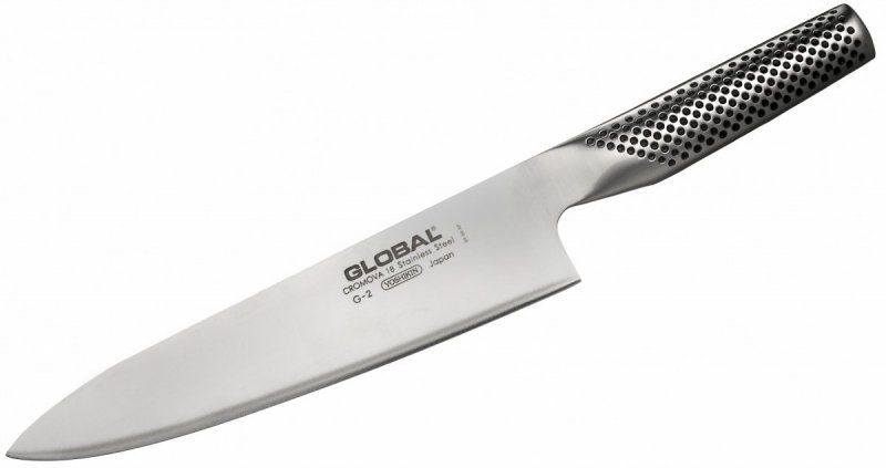 Nóż szefa kuchni 20 cm Global G-2 PLUS ostrzałka Taidea T0825D