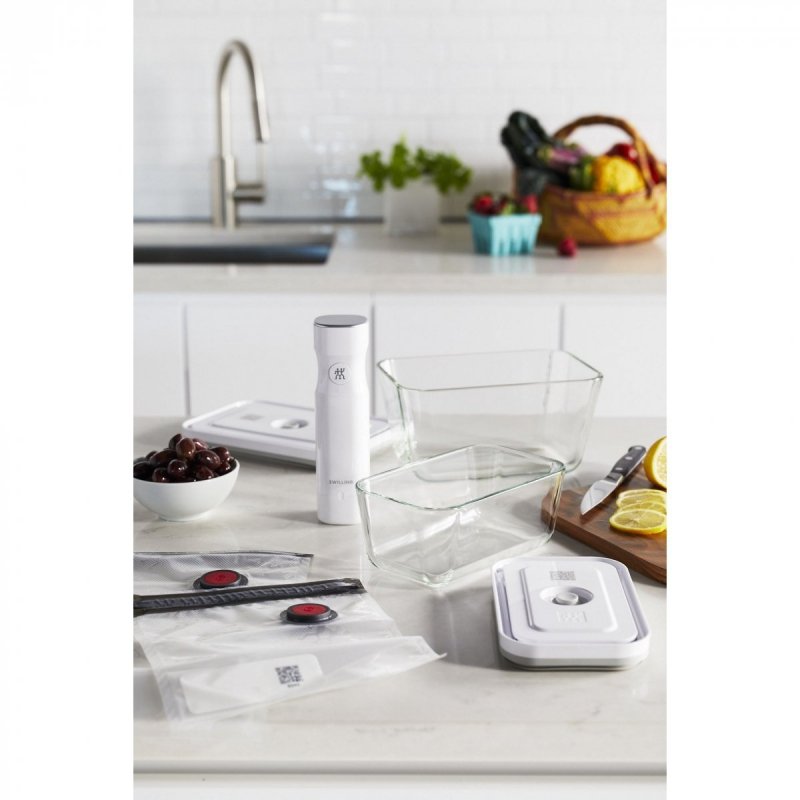Zestaw startowy próżniowy Zwilling Fresh & Save: 2 pojemniki M/L, 4 worki, pompka