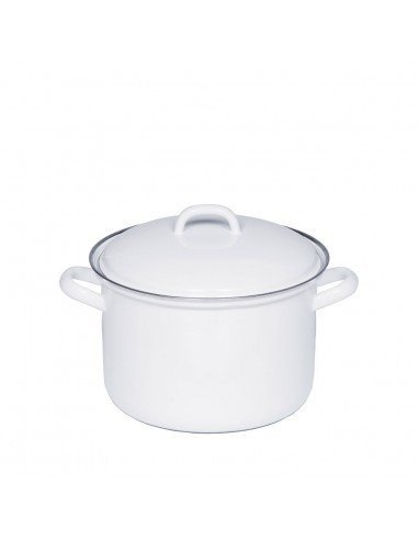 RIESS - Garnek wysoki z pokrywą 1,5l 16cm Classic WEISS