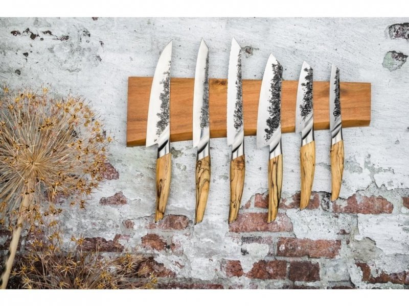 Nóż Santoku Forged Katai 18cm - stal VG10, 5 warstw, drewno korzeniowe