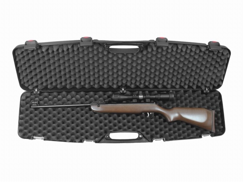 Kufer z zatrzaskiem na broń długą 97x25x10 cm, czarny