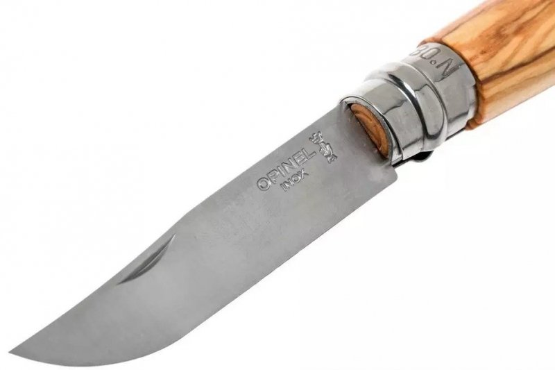 Scyzoryk Opinel nr 8 Luxury Range ze skórzaną pochwą, drewno oliwne