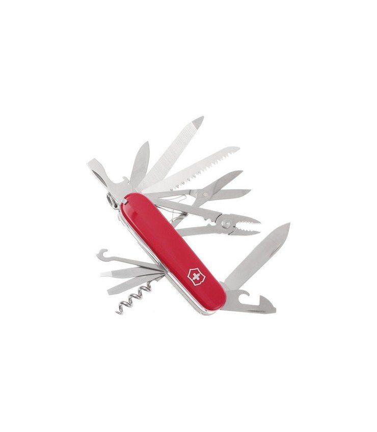 Scyzoryk Szwajcarski Victorinox Handyman 1.3773 - 24 funkcje, stal nierdzewna, do kempingu, z nożyczkami i otwieraczem - 91 mm - Czerwony