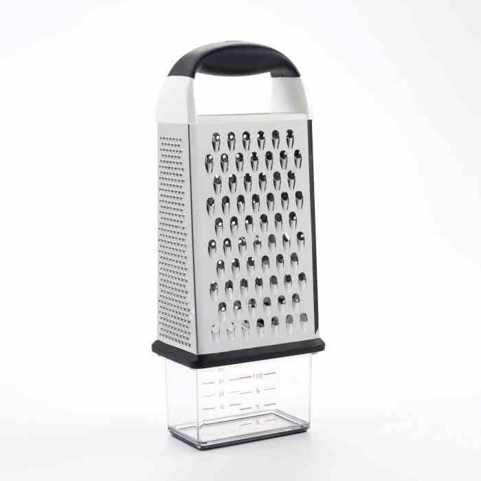 OXO-Tarka z pojemnikiem stalowo-czarna, Good Grips