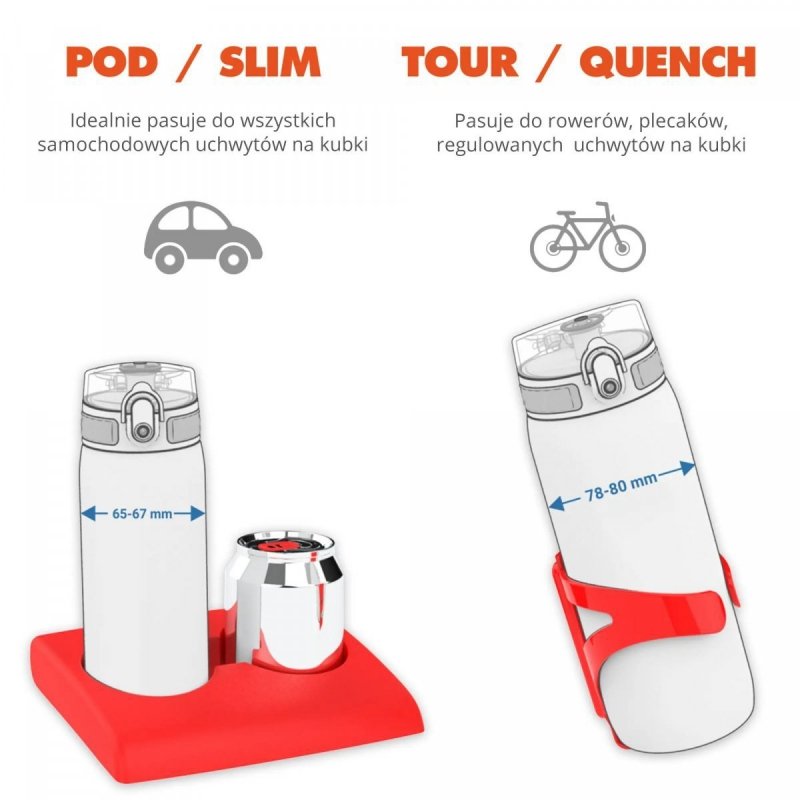 Butelka Ion8 Bpa Free I8rf500red Red