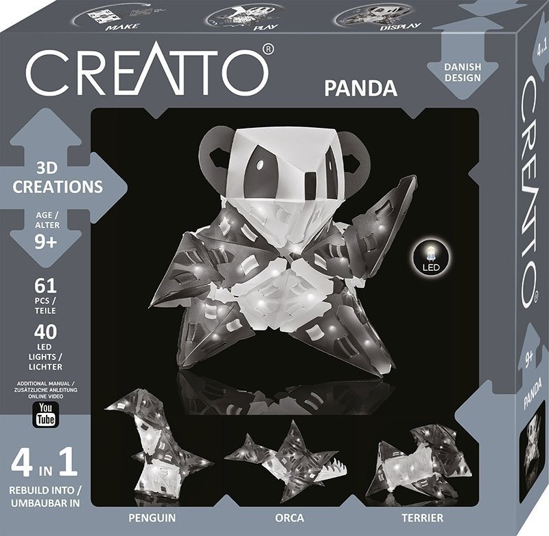 Creatto Świecąca Panda i Przyjaciele - Zestaw LED