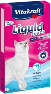 Vitakraft Cat Liquid snack  łosoś+omega3 6szt