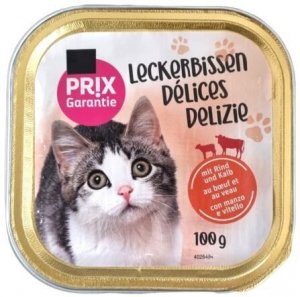 Prix Garantie szalka 100g dla kota z wołowiną
