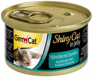 Gimcat Shiny Cat puszka dla kota z kurczakiem i krewetkami 70gr