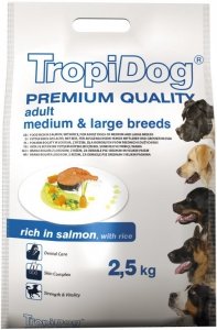 Tropidog Premium Adult Small Breeds- Łosoś z Ryżem 2,5kg