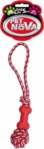 Pet Nova Kość na sznurze 40cm, czerwony