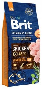Brit Premium By Nature S+M Senior karma dla Seniorów z kurczakiem 15kg