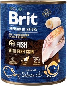 Brit Premium By Nature puszka 400g Fish&Fish Skin karma dla psa z rybą