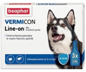 Beaphar Vermicon Ektopasożyty Dog M 3x3ml krople dla psa 