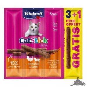 Vitakraft Cat Stick Mini 3+1 przysmak dla kota z indykiem i jagnięciną