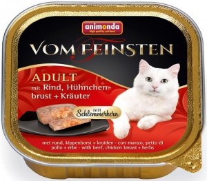 Animonda Vom Feinsten Adult karma dla kota z wołowiną i kurczakiem w ziołach 100g