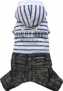 Dolly Komplet jeans kaptur biały 28-30cm M