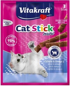 Vitakraft Cat Stick mini  Flądra Omega 3szt 