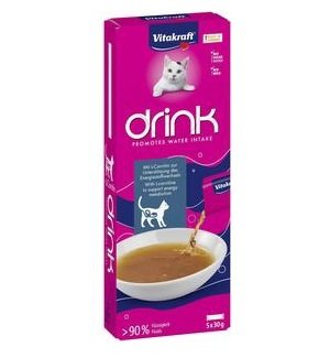 Vitakraft Cat Drink 5x30g łosoś z L-karnityną