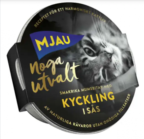 Mjau szalka dla kota z kurczakiem w sosie 85g